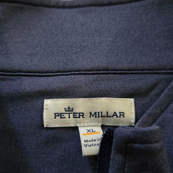 Peter Millar Sweatshirt Mens XL Navy Blue Perth Performance Golf Long Sleeve Top - Picture 3 of 5